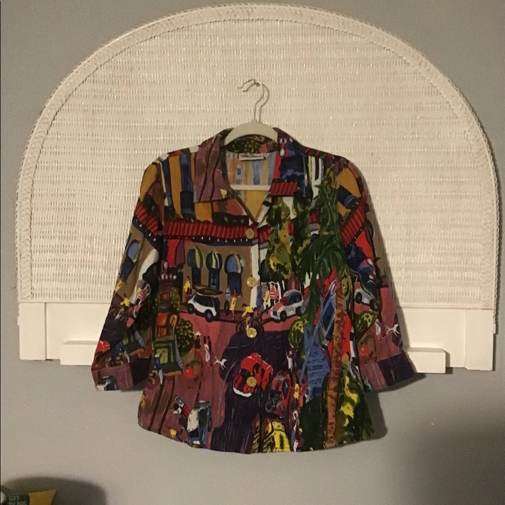 Michael Leu Button Down “Art To Wear” Shirt - Picture 2 of 6